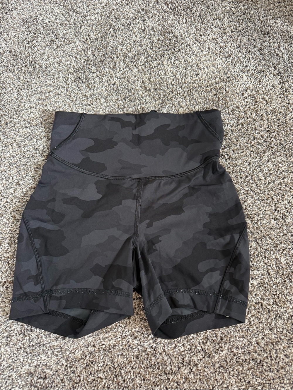 lululemon athletica High-Rise Black Camo Bike Shorts
